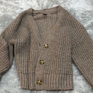 GAP Brown Chunky Knit Button Cardigan with a little shimmer ☀️